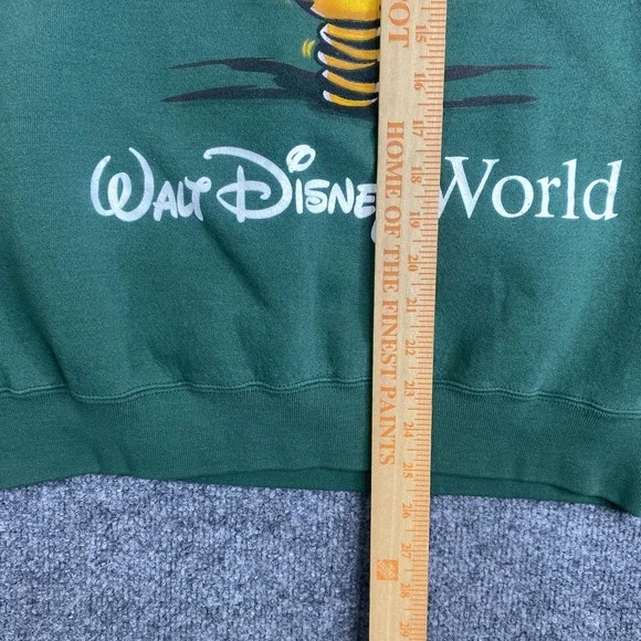 Vintage Disney Tigger Sweatshirt Mens Medium Green Walt Disney World Fleece - Picture 8 of 9